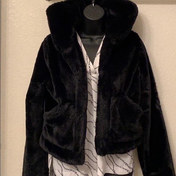 Aeropostale Jackets & Blazers - Hooded Faux Fur Jacket